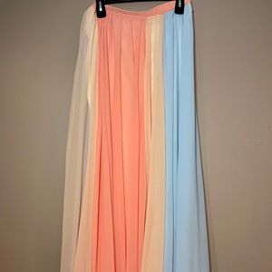 Fairytale Full Length Skirt, pink, cream, blue, size M